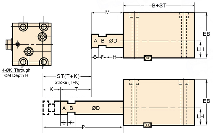 Thin Hydraulic CylinderLA TYPE